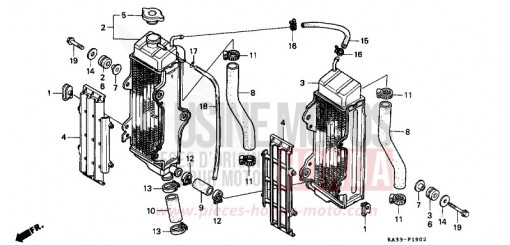 RADIATOR (3) CR125RK de 1989